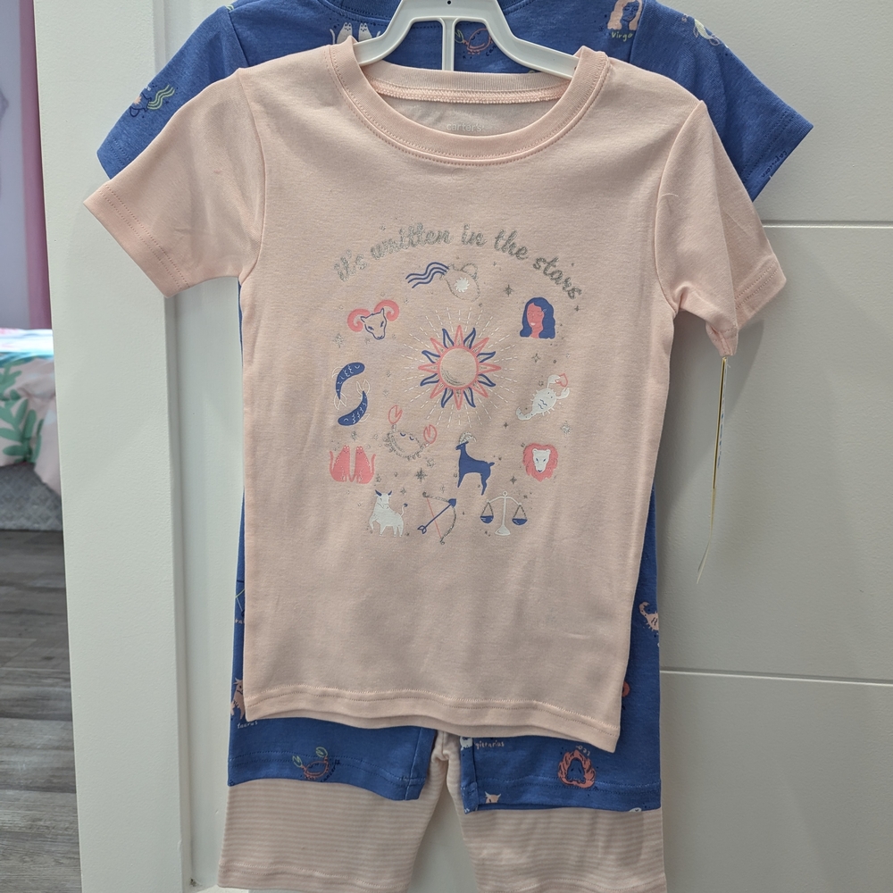 Kids Pajamas Set - Pink and Blue
